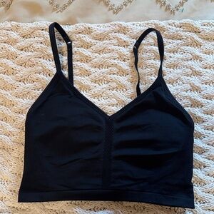 Seamless Black Bralette with Adjustable Straps by fabletics
